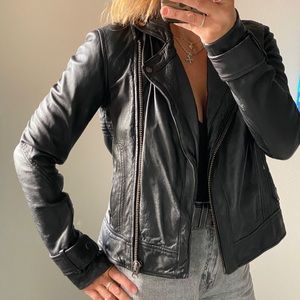 Lamb leather biker moto jacket free people